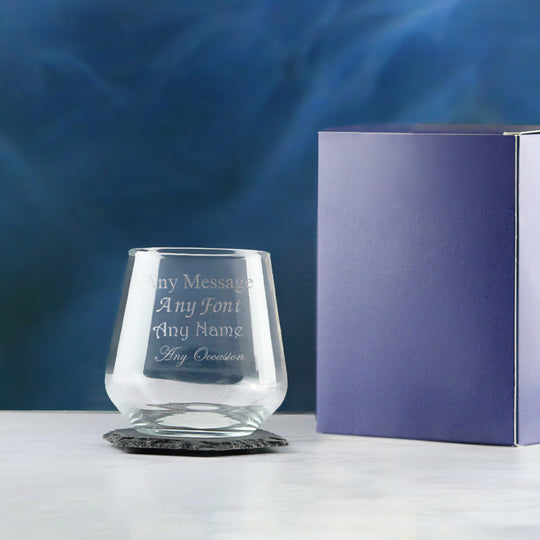 Engraved Whisky Glass, Allegra 340ml Tumbler, Gift Boxed Image 3