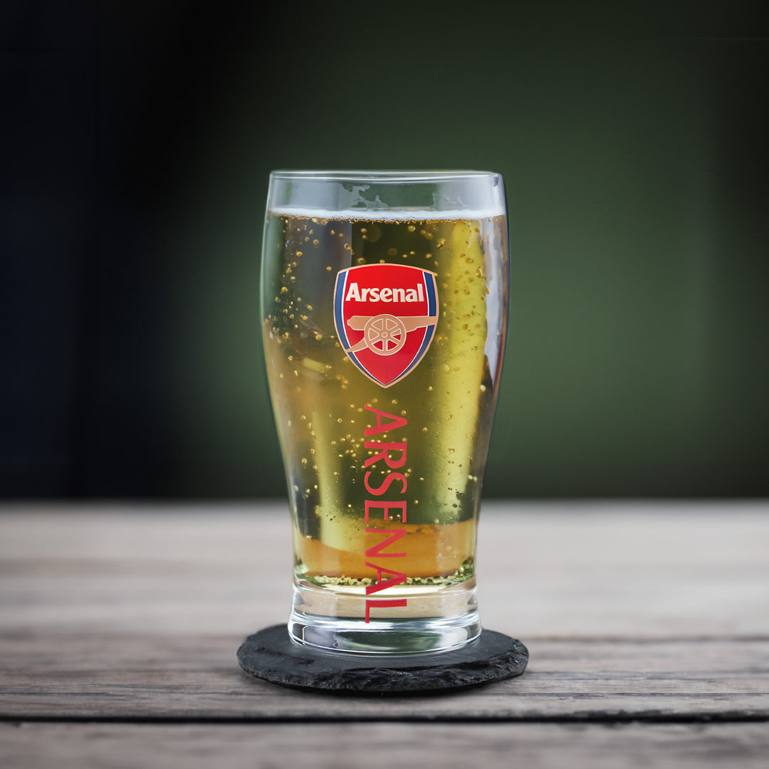 Engraved Arsenal 20oz Tulip Pint Glass, Gift Boxed Image 4