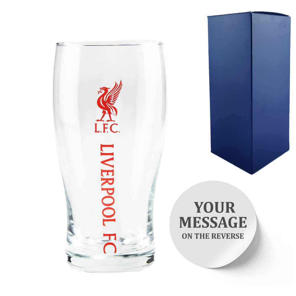 Engraved Liverpool 20oz Tulip Pint Glass, Gift Boxed Image 2