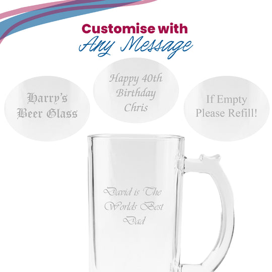 Engraved Official Aston Villa 20oz Beer Mug, Gift Boxed Image 5