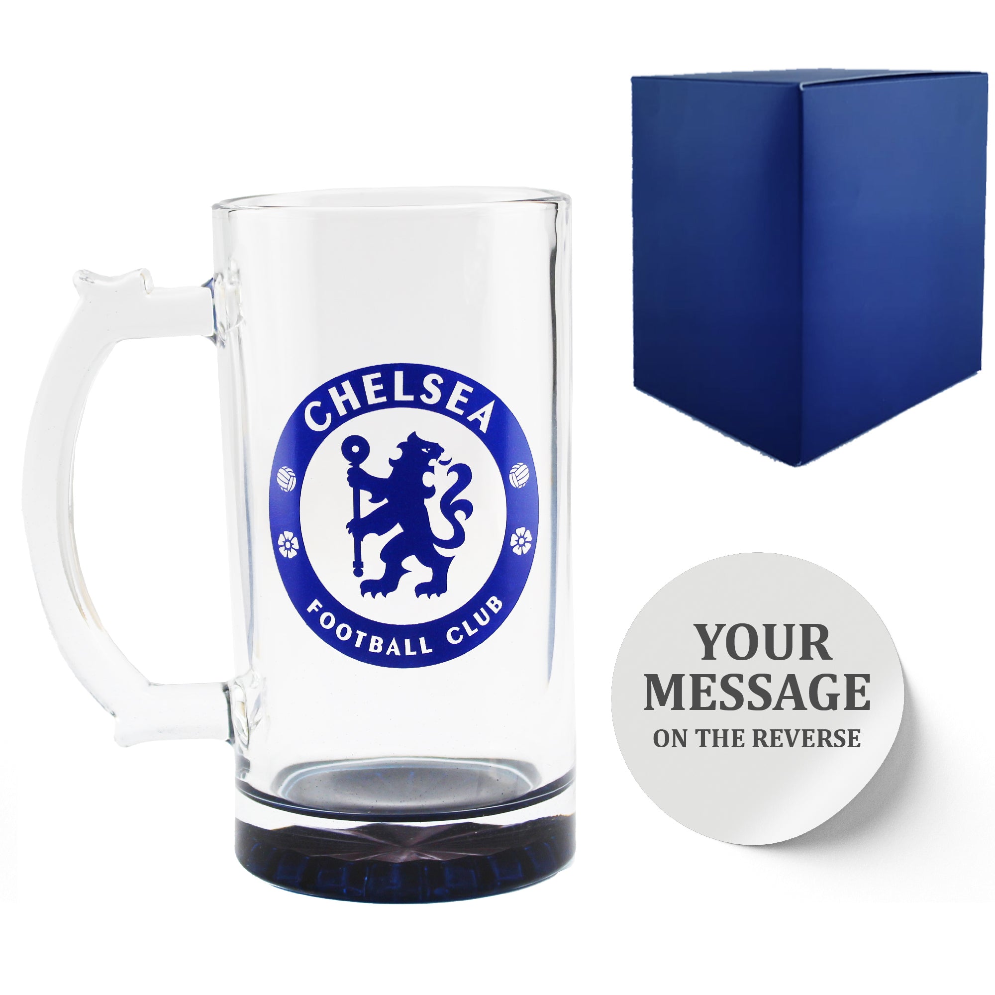 Engraved Official Chelsea 20oz Beer Mug, Gift Boxed Image 1