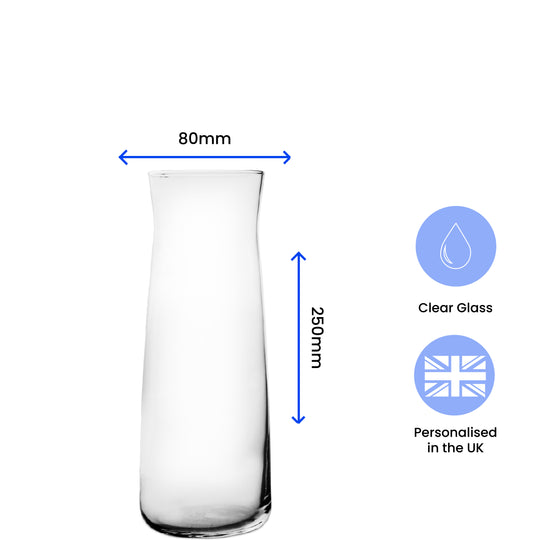 Personalised Engraved 25cm Vera Vase, Customise with Any Message Image 6