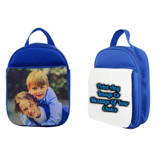 Personalised Printed Blue Kids Lunch pack Image 1