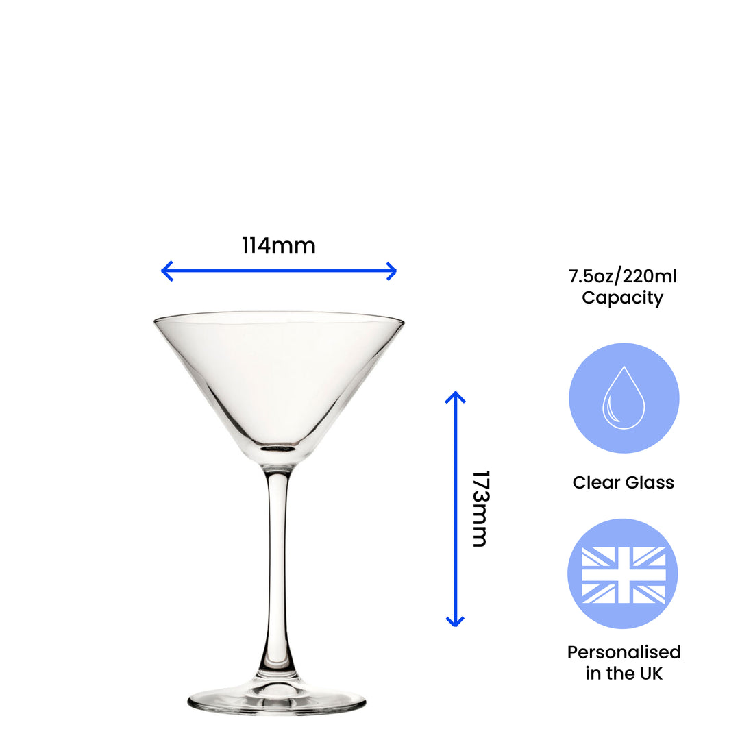 Engraved Enoteca Martini Glass Image 3