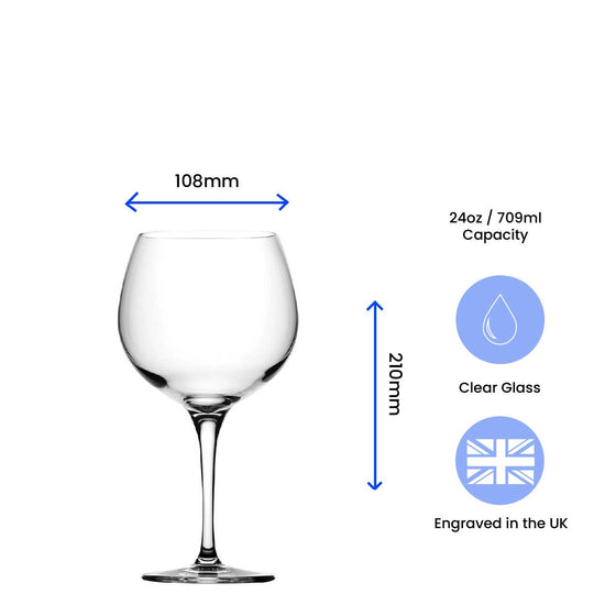 Engraved Primeur Gin Balloon Cocktail Glass with Name in 20 Design Image 6